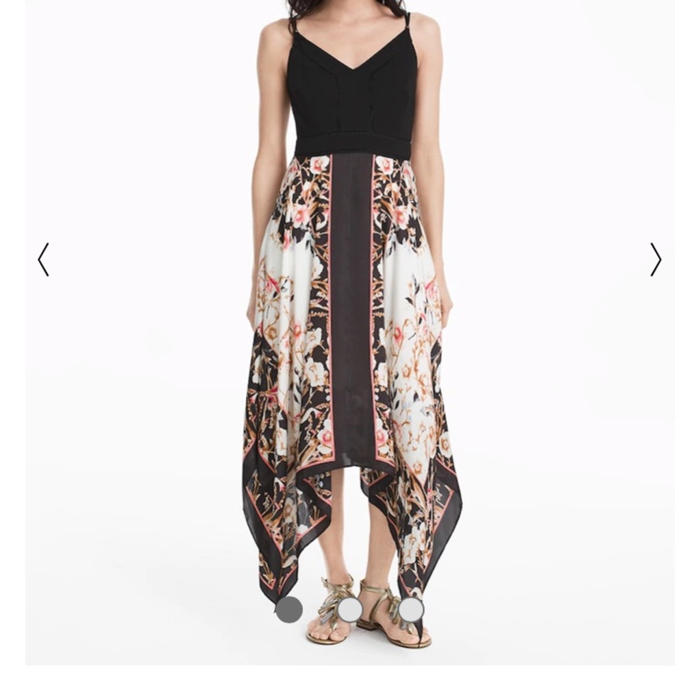 White House Black Market SCARF PRINT DRESS